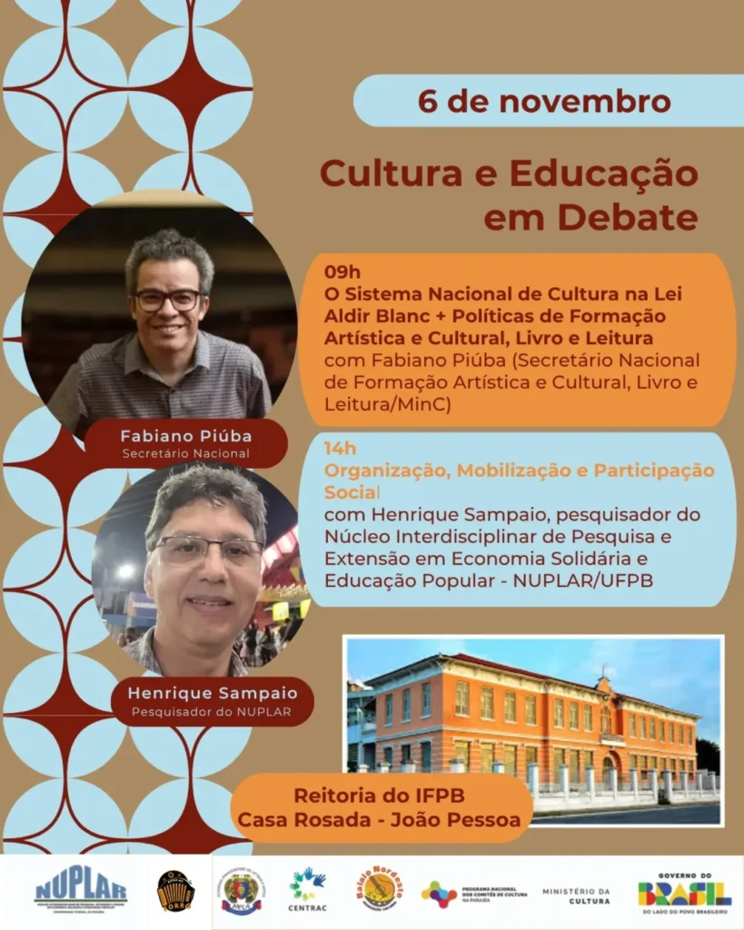 Circuito Caminhos da Cultura: Uma Jornada Cultural pela Paraíba entre Novembro e Dezembro Imagem do artigo