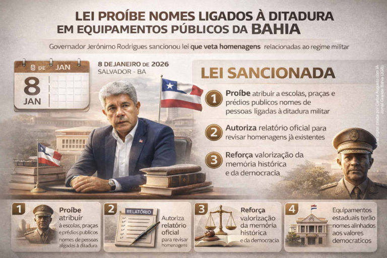 Bahia Proíbe Nomes de Ditadura em Espaços Públicos com Nova Lei