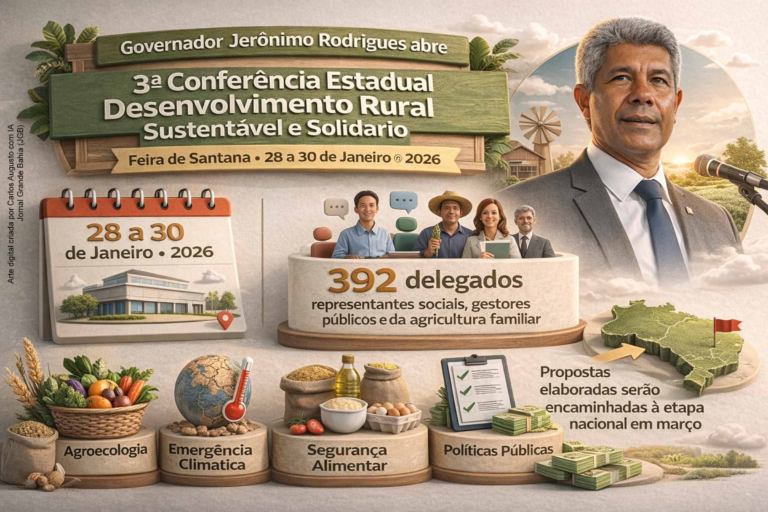 Governador Jerônimo Rodrigues Lança 3ª Conferência Estadual de Desenvolvimento Rural com Foco em Sus