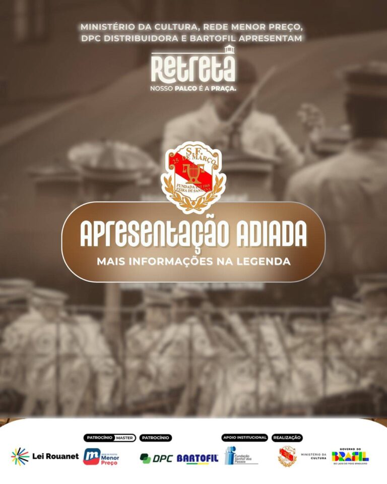 Apresentação do Projeto Retreta em Feira de Santana é Adiada de Devido às Chuvas Apresentação do Projeto Retreta em Feira de Santana é Adiada de Devido às Chuvas