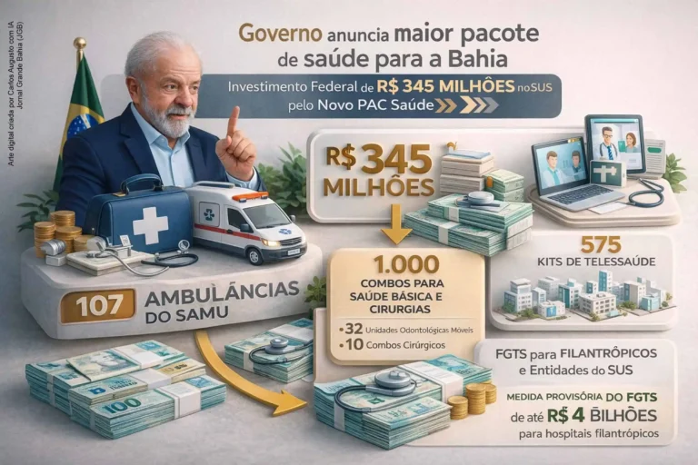 Governo Lula Lança Pacote Inédito de Saúde na Bahia: 1.000 Combos e 107 Ambulâncias do SAMU