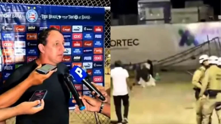 Incidente no Estádio Adauto Moraes: Coletiva de Rogério Ceni Interrompida por Queda de Torre de Ilum