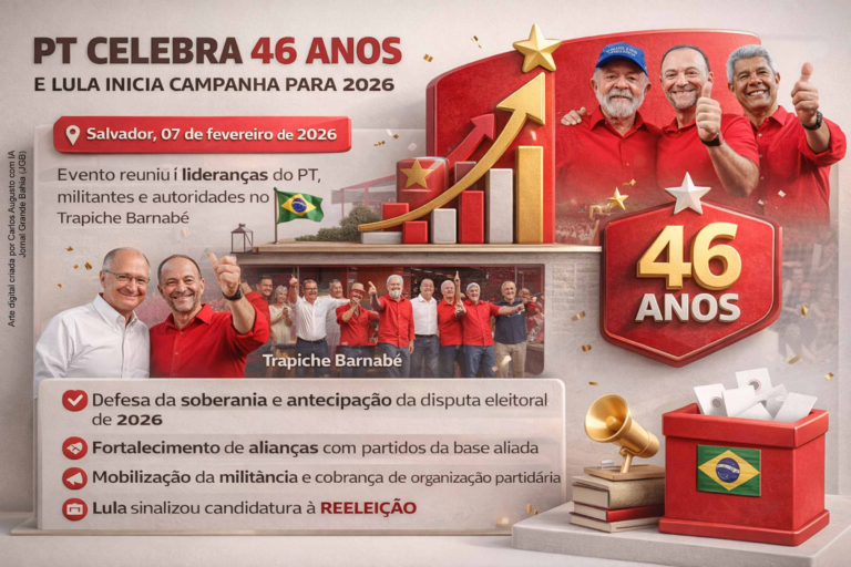 Lula Comemora 46 Anos do PT em Salvador e Indica Interesse em Reeleição em 2026