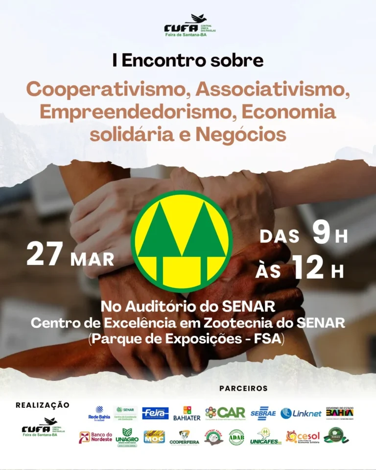 CUFA Realiza I Encontro sobre Cooperativismo e Empreendedorismo em Feira de Santana CUFA Realiza I Encontro sobre Cooperativismo e Empreendedorismo em Feira de Santana