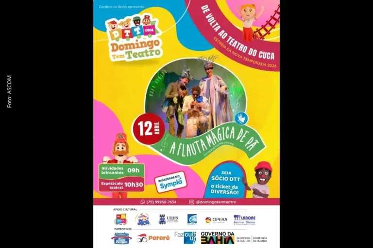 Domingo Tem Teatro: Início da Temporada 2026 em Feira de Santana com 'A Flauta Mágica de Pã'