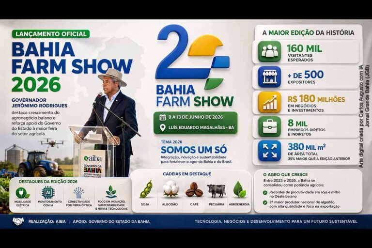 Bahia Farm Show 2026: Governador Jerônimo Destaca Crescimento do Agronegócio