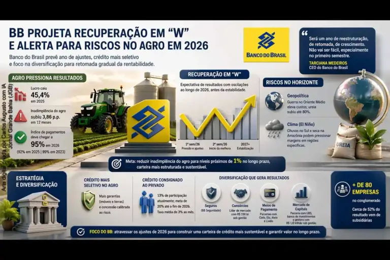 Banco do Brasil Prevê Recuperação em 'W' e Sinaliza Riscos no Agronegócio para 2026