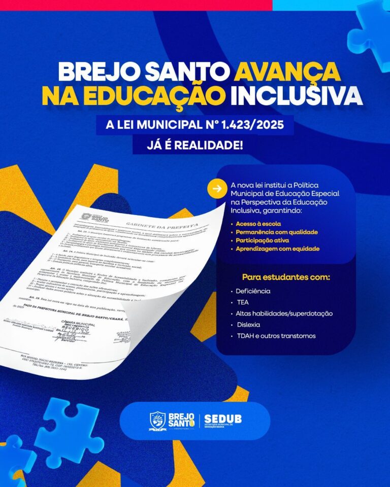 Brejo Santo Avança em Educação Inclusiva com Nova Política Municipal