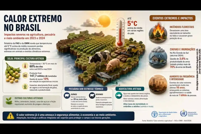 Calor Extremo Ameaça a Produção Agrícola no Brasil: Relatório da ONU Revela Vulnerabilidades