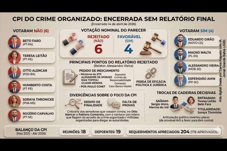CPI do Crime Organizado Encerra Atividades sem Relatório Final; Votação dos Senadores em Destaque