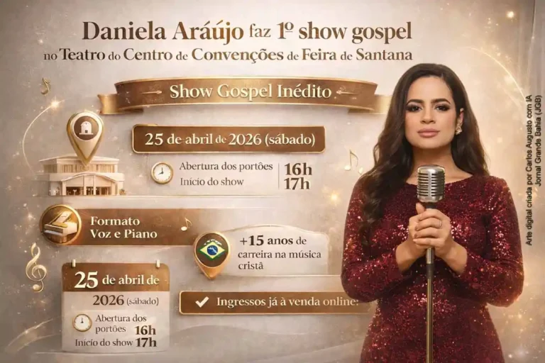 Daniela Araújo Faz História com Primeiro Show Gospel no Teatro do Centro de Convenções