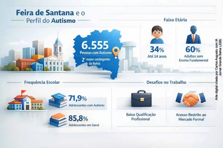 Feira de Santana Registra 6.555 Casos de Autismo e Destaca Desafios de Inclusão e Educação Feira de Santana Registra 6.555 Casos de Autismo e Destaca Desafios de Inclusão e Educação