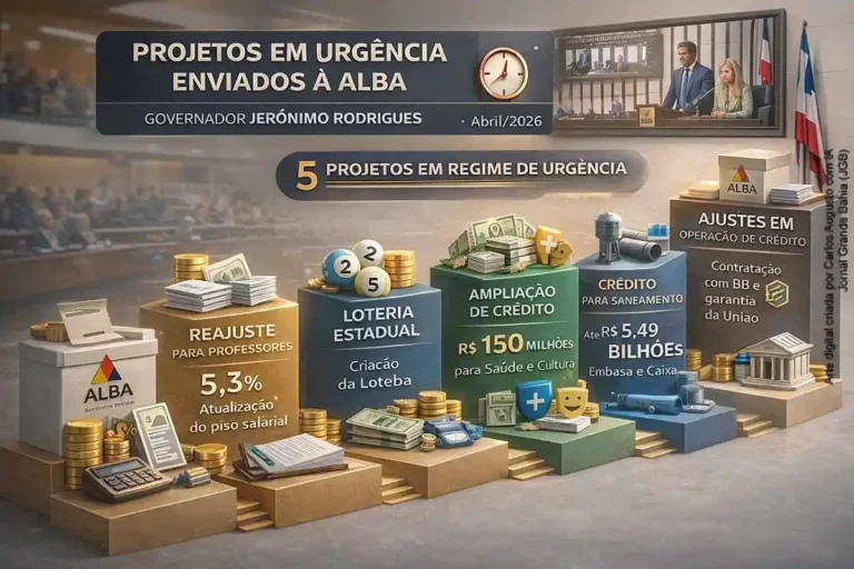 Governo da Bahia Envia Projetos de Lei em Regime de Urgência à ALBA