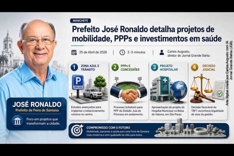 José Ronaldo Revela Novos Projetos em Mobilidade e Saúde em Feira de Santana