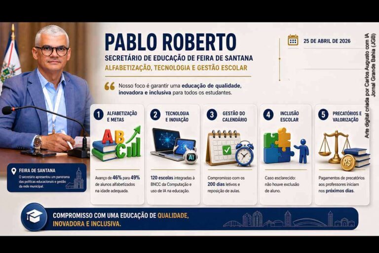 Pablo Roberto Enfatiza Alfabetização e Inovação Tecnológica na Educação em Feira de Santana