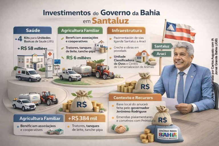 Pacote de Investimentos em Santaluz Foca em Saúde e Infraestrutura, Anuncia Governador Jerônimo