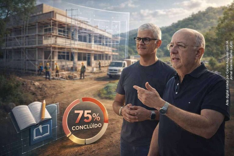 Prefeito José Ronaldo Inspeciona Obras da Escola Timóteo Ferreira da Silva em Feira de Santana