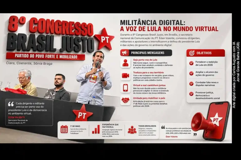 PT Intensifica Mobilização Digital em Apoio a Lula durante Congresso em Brasília