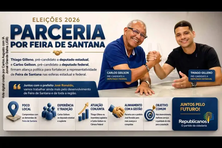 Thiago Gilleno e Carlos Geilson: Aliança Estratégica para as Eleições de 2026 em Feira de Santana