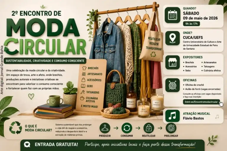Cuca Promove 2º Encontro de Moda Circular com Brechós e Cultura em Feira de Santana