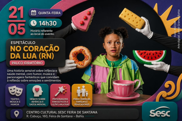 Espetáculo "No Coração da Lua" Encena Desafios da Infância e Saúde Mental no Sesc Feira de Santana
