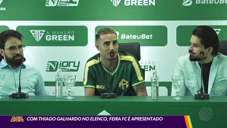 Thiago Galhardo brilha com dois gols na estreia do Feira FC em competições oficiais