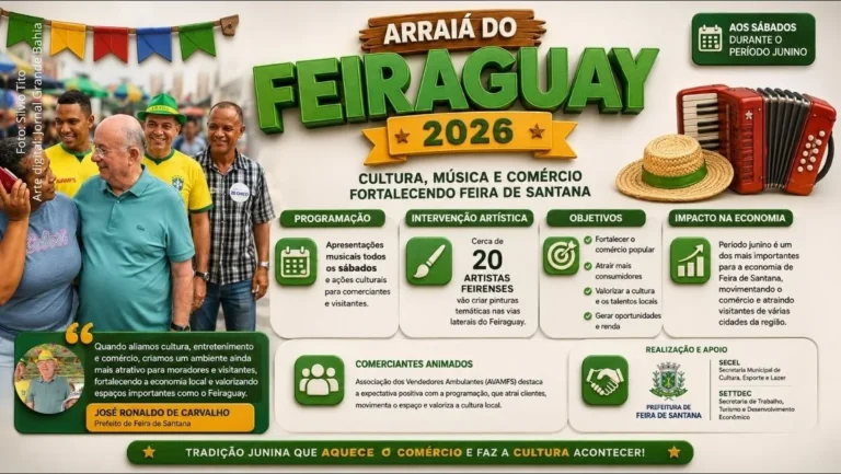 Arraiá do Feiraguay 2026 amplia programação junina e fortalece cultura em Feira de Santana