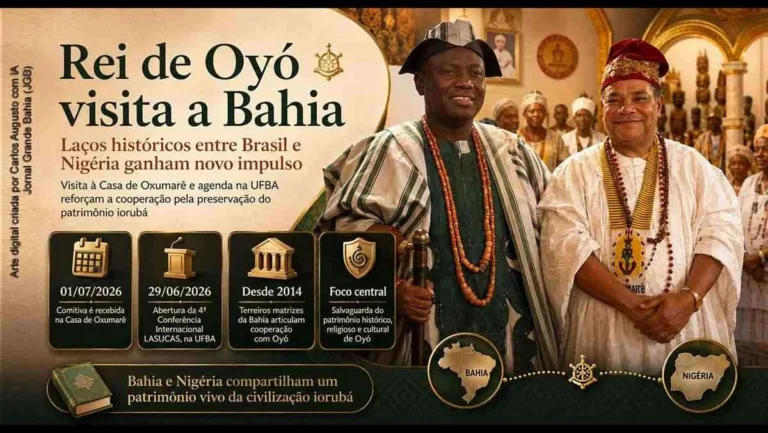 Rei de Oyó visita a Bahia e fortalece laços culturais entre Brasil e Nigéria