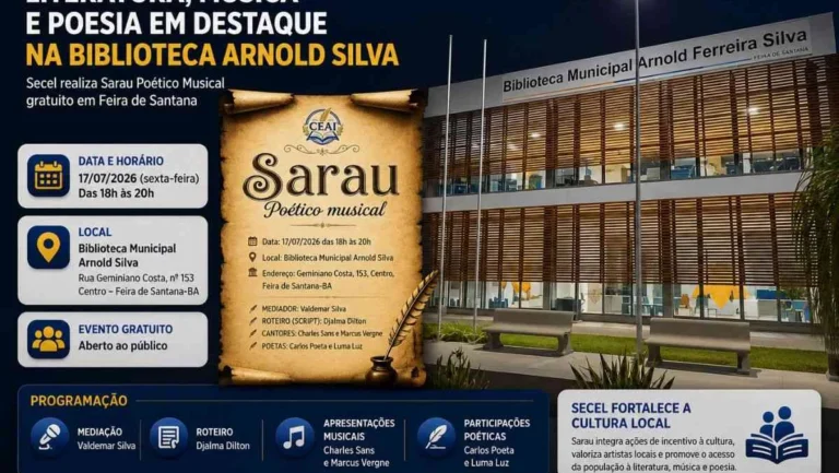 Sarau Poético Musical e Pró-Cultura/Esporte movimentam cultura em Feira de Santana